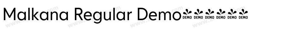 Malkana Regular Demo字体转换